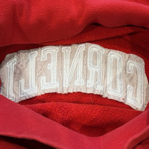 Vtg 80s Cornell Reverse Weave Warm Up Red Champion Crewneck Sweatshirt Medium - Picture 8 of 9